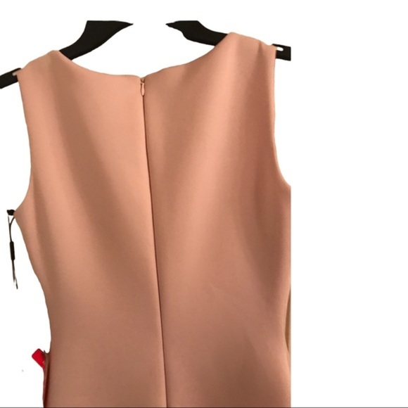 Calvin‎ Klein Pink Embellished gold silver studded scuba fit sheath dress size 2 - Picture 8 of 12